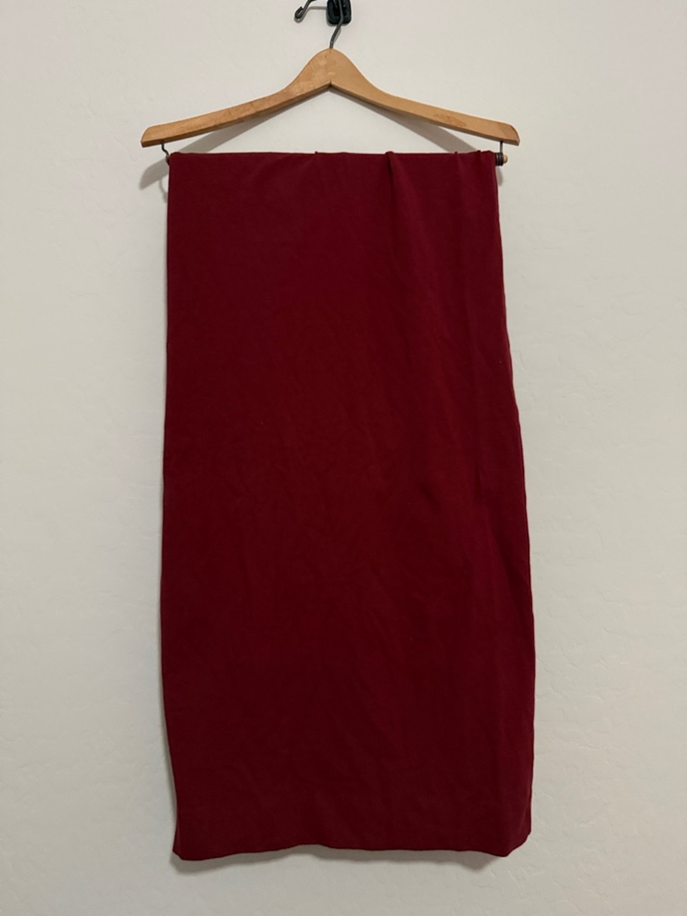 Reformation Deep Red Midi Skirt
